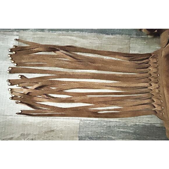 Michael Kors Billy Fringe Suede & Leather Brown Purse Authenticated - Picture 11 of 13